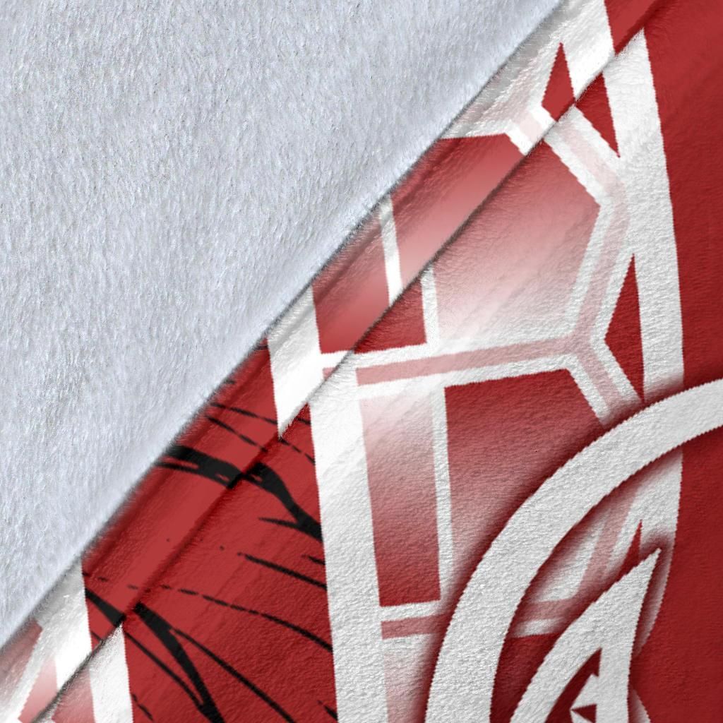 Kosrae Polynesian Premium Blanket - Summer Plumeria (Red)