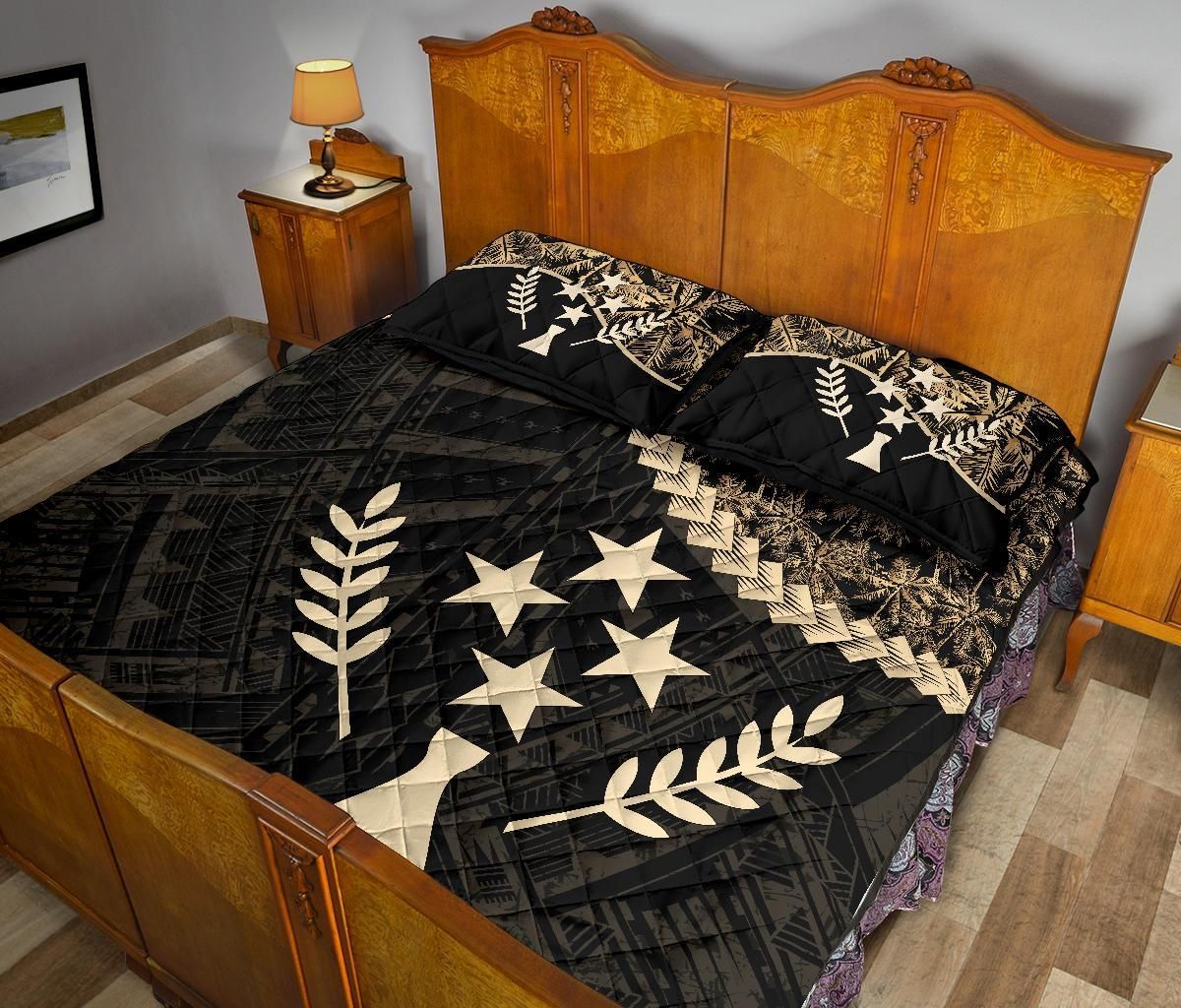 Kosrae Polynesian Quilt Bed Set Golden Coconut