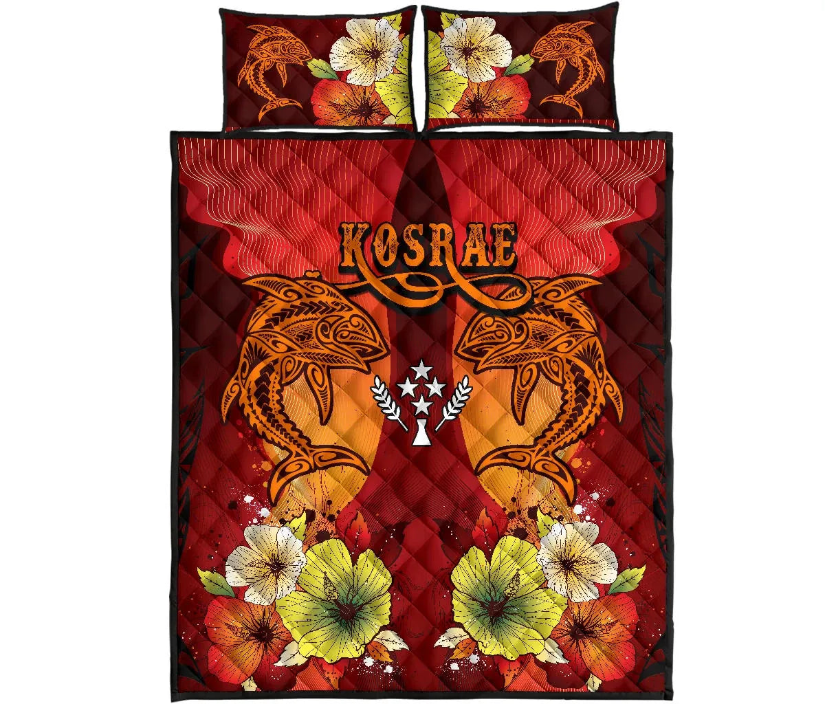 Kosrae Quilt Bed Sets - Tribal Tuna Fish