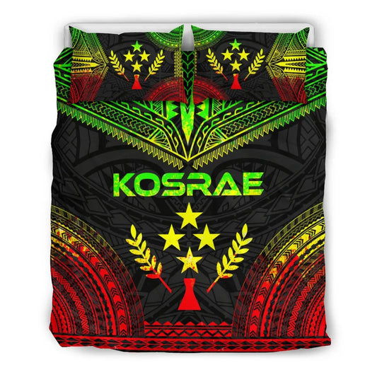 Kosrae Polynesian Chief Duvet Cover Set - Reggae Version