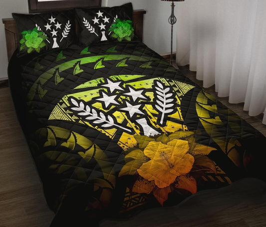Kosrae Polynesian Quilt Bed Set Hibiscus Reggae