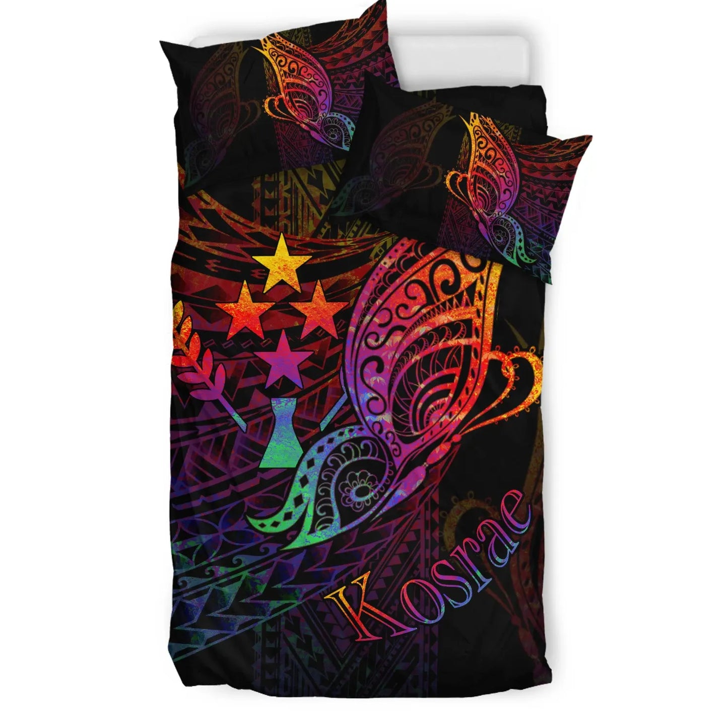 Kosrae State Bedding Set - Butterfly Polynesian Style