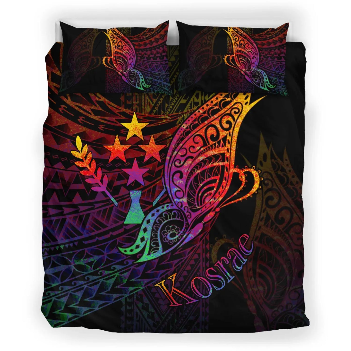 Kosrae State Bedding Set - Butterfly Polynesian Style