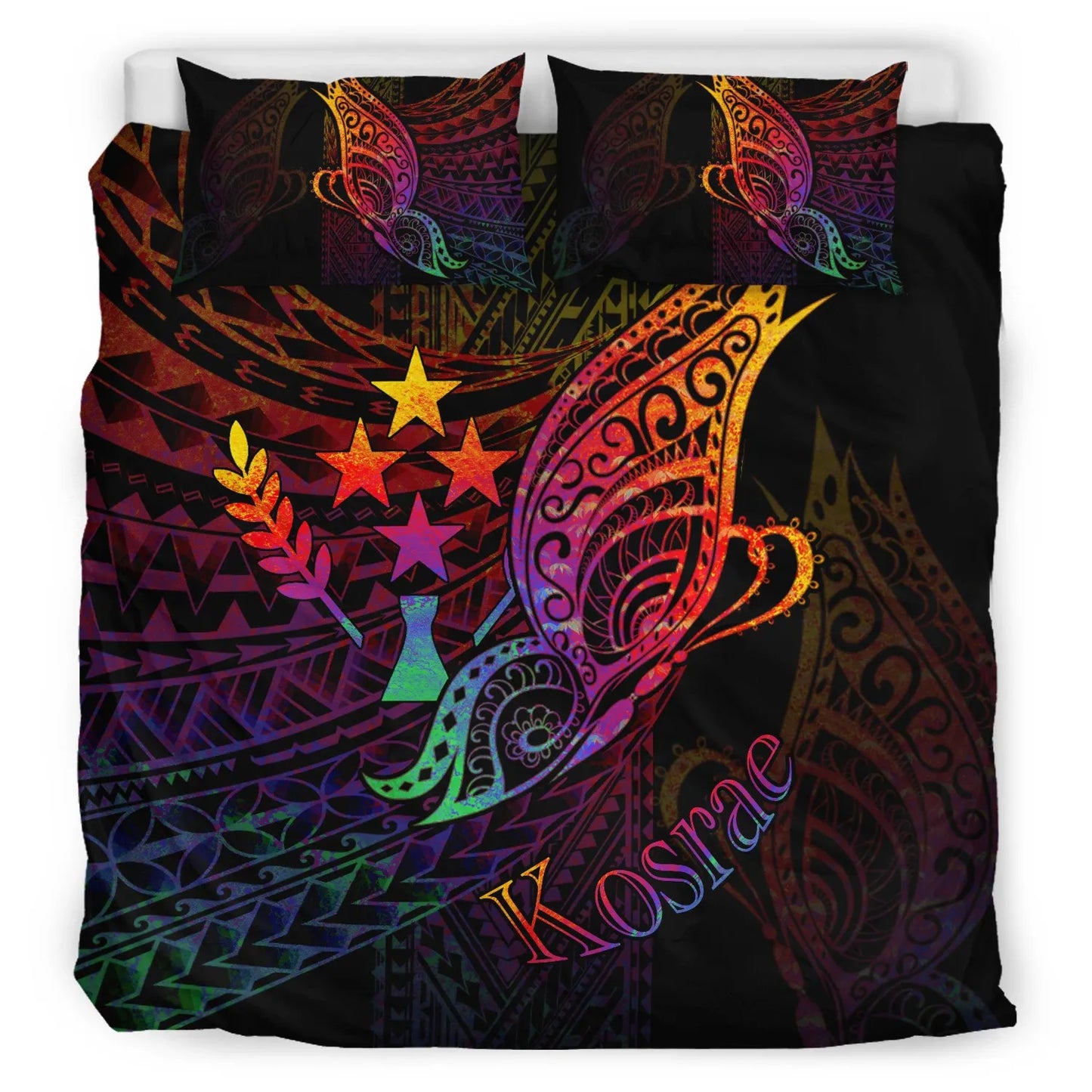 Kosrae State Bedding Set - Butterfly Polynesian Style