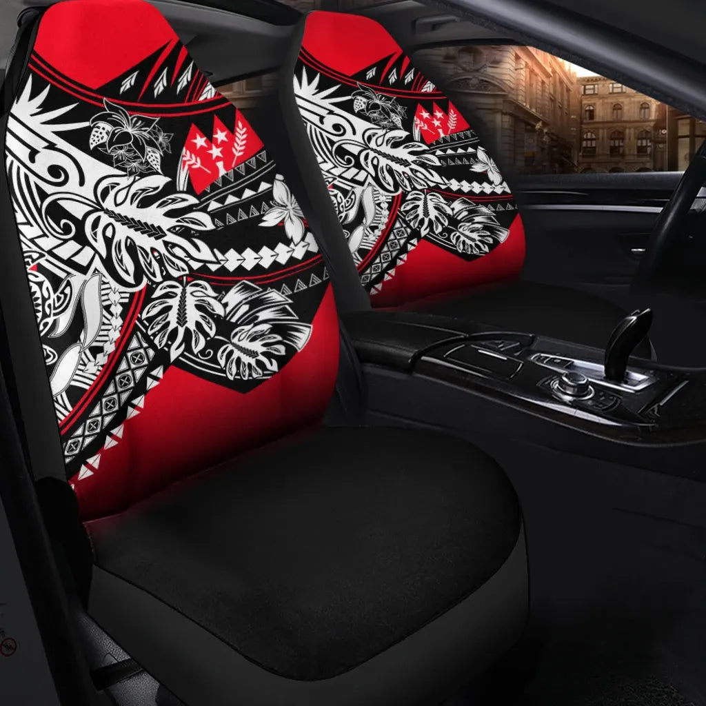 Kosrae State Car Seat Cover - Tribal Jungle Pattern