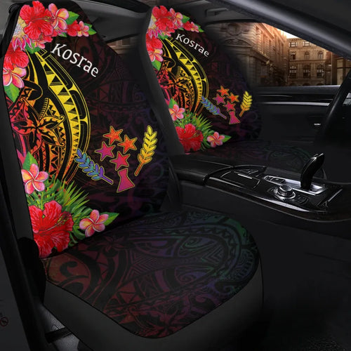 Kosrae State Car Seat Cover - Tropical Hippie Style