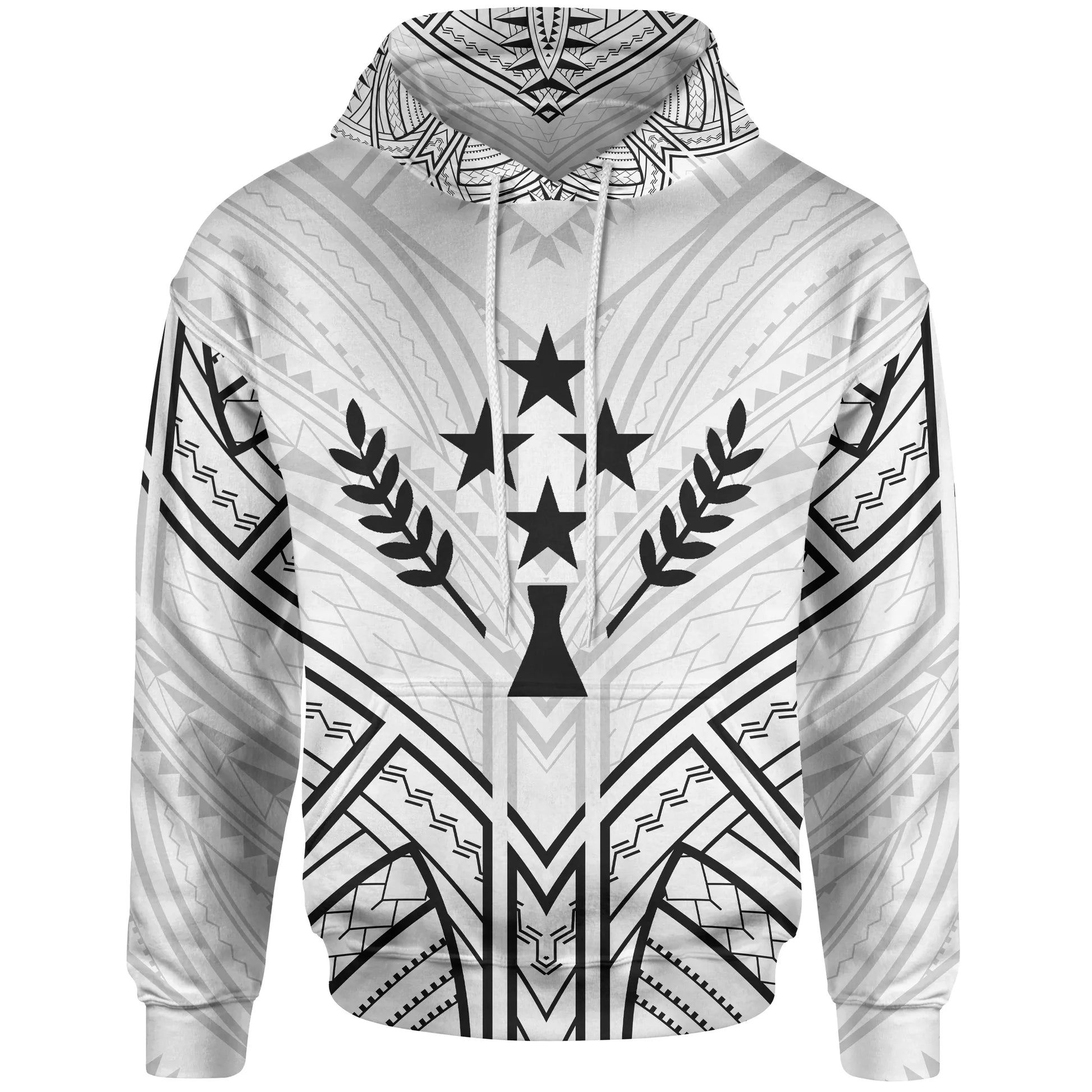 Kosrae State Hoodie - Kosrae State Seal Tribal Patterns