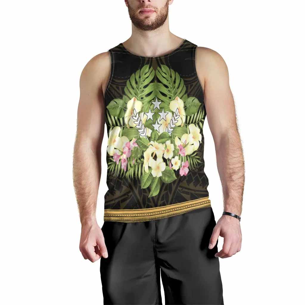 Kosrae State Men Tank Top - Polynesian Gold Patterns Collection