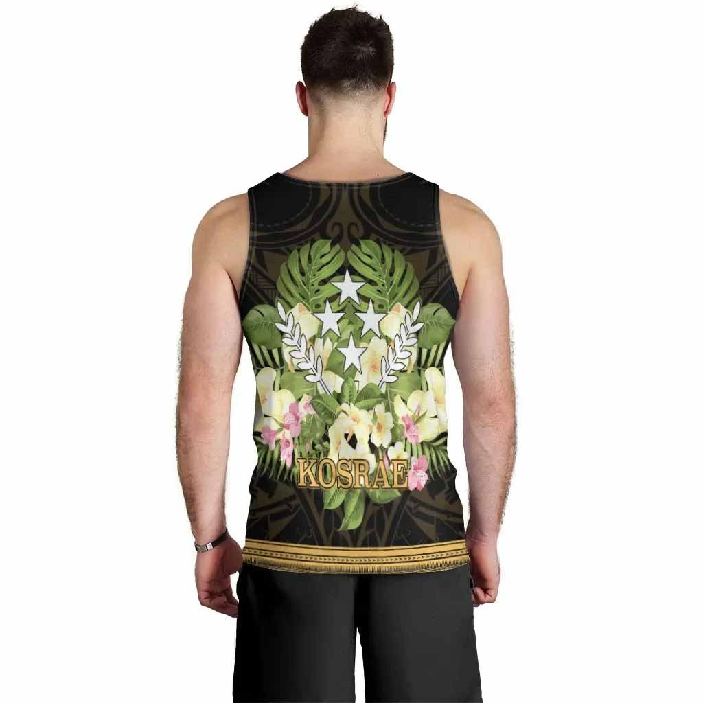 Kosrae State Men Tank Top - Polynesian Gold Patterns Collection
