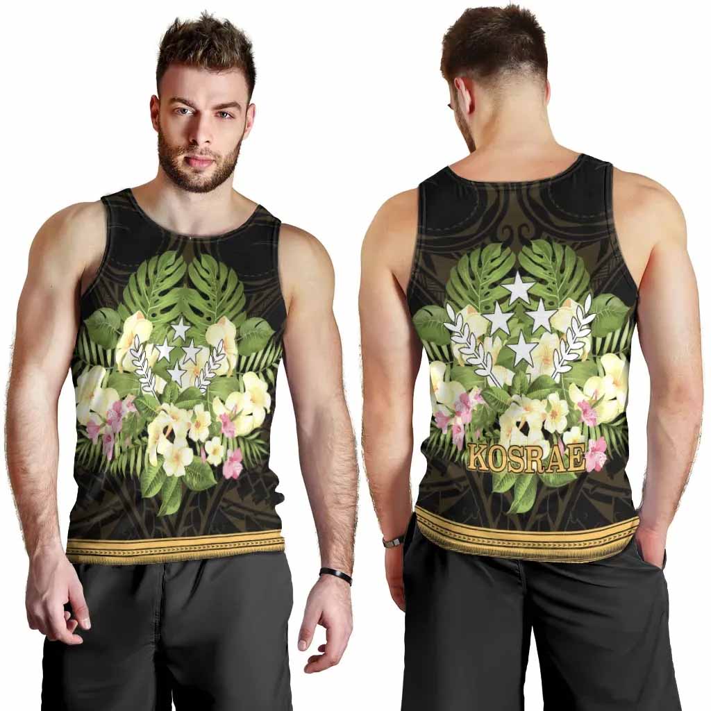Kosrae State Men Tank Top - Polynesian Gold Patterns Collection
