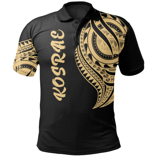Kosrae State Polo Shirt - Kosrae State Tatau Gold Patterns