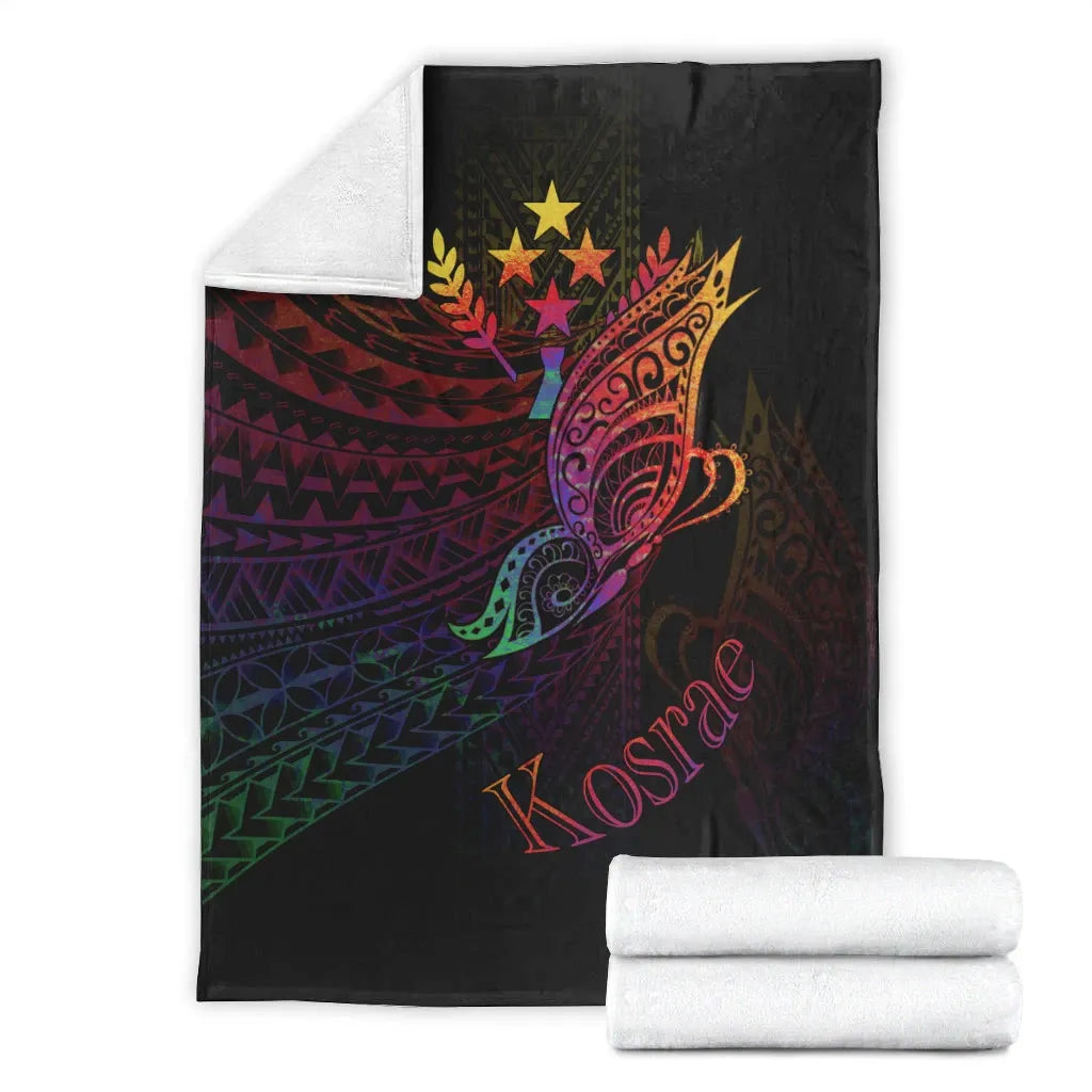 Kosrae State Premium Blanket - Butterfly Polynesian Style