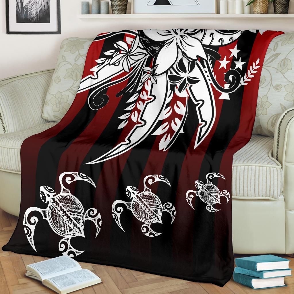 Kosrae State Premium Blanket - Vertical Stripes Style