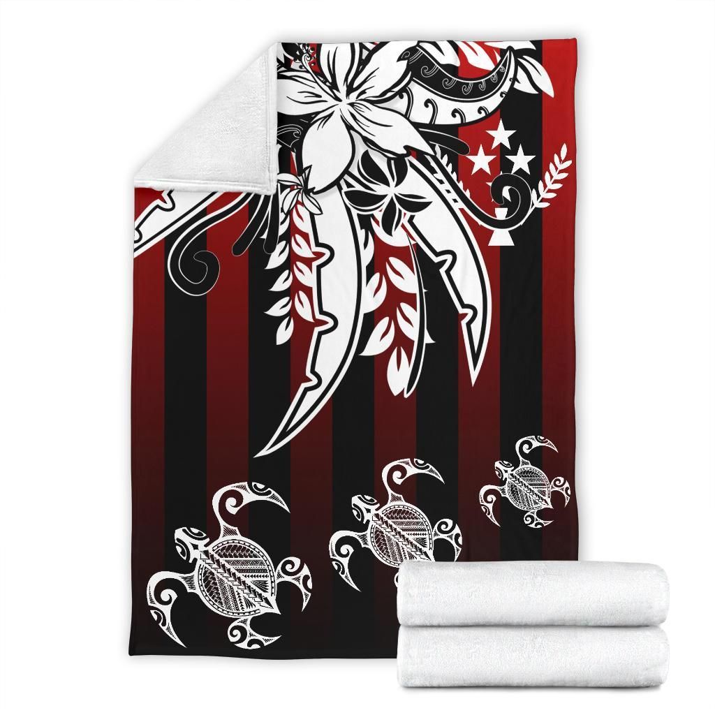 Kosrae State Premium Blanket - Vertical Stripes Style