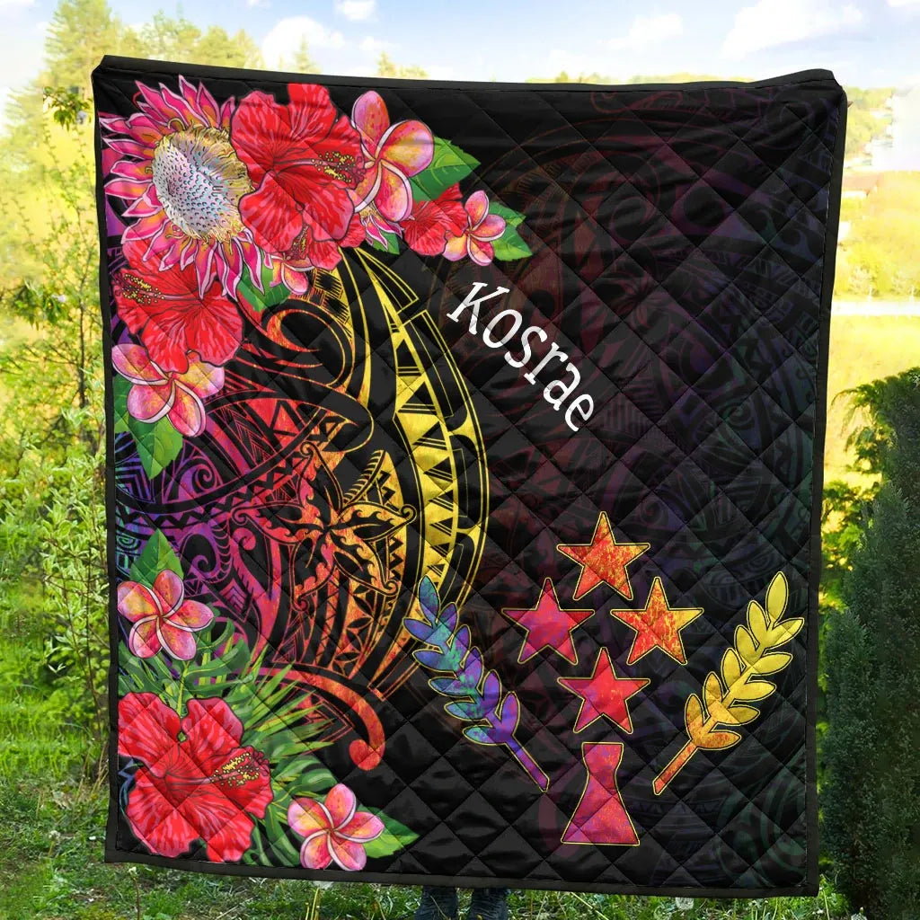 Kosrae State Premium Quilt - Tropical Hippie Style