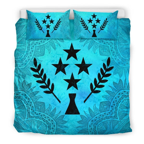 Kosrae Duvet Cover Set - Kosrae Flag Turquoise