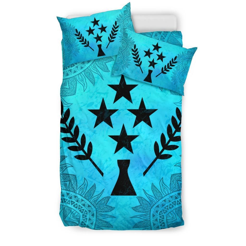 Kosrae Duvet Cover Set - Kosrae Flag Turquoise