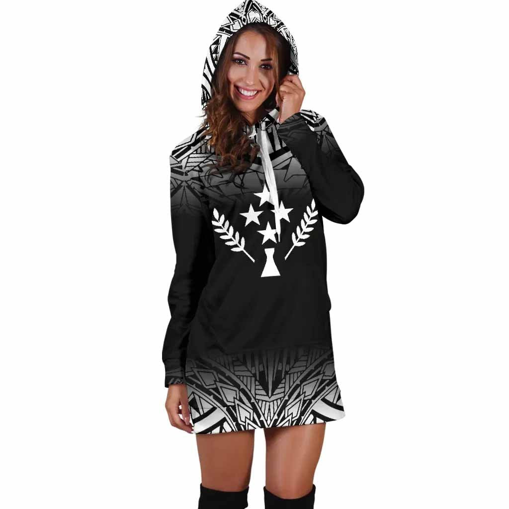 Kosrae Female Hoodie Dress - Black Fog Style