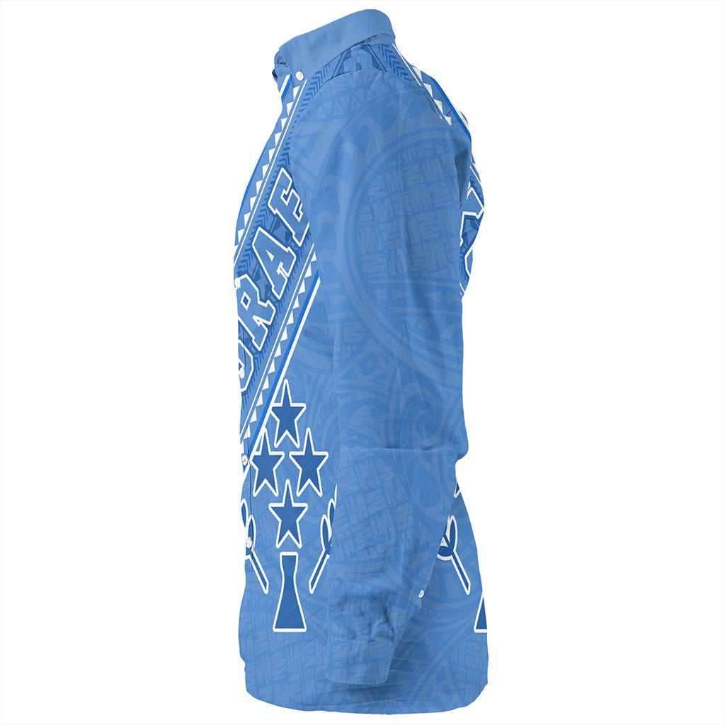 Kosrae Long Sleeve Shirt Flag And Coat Of Arms