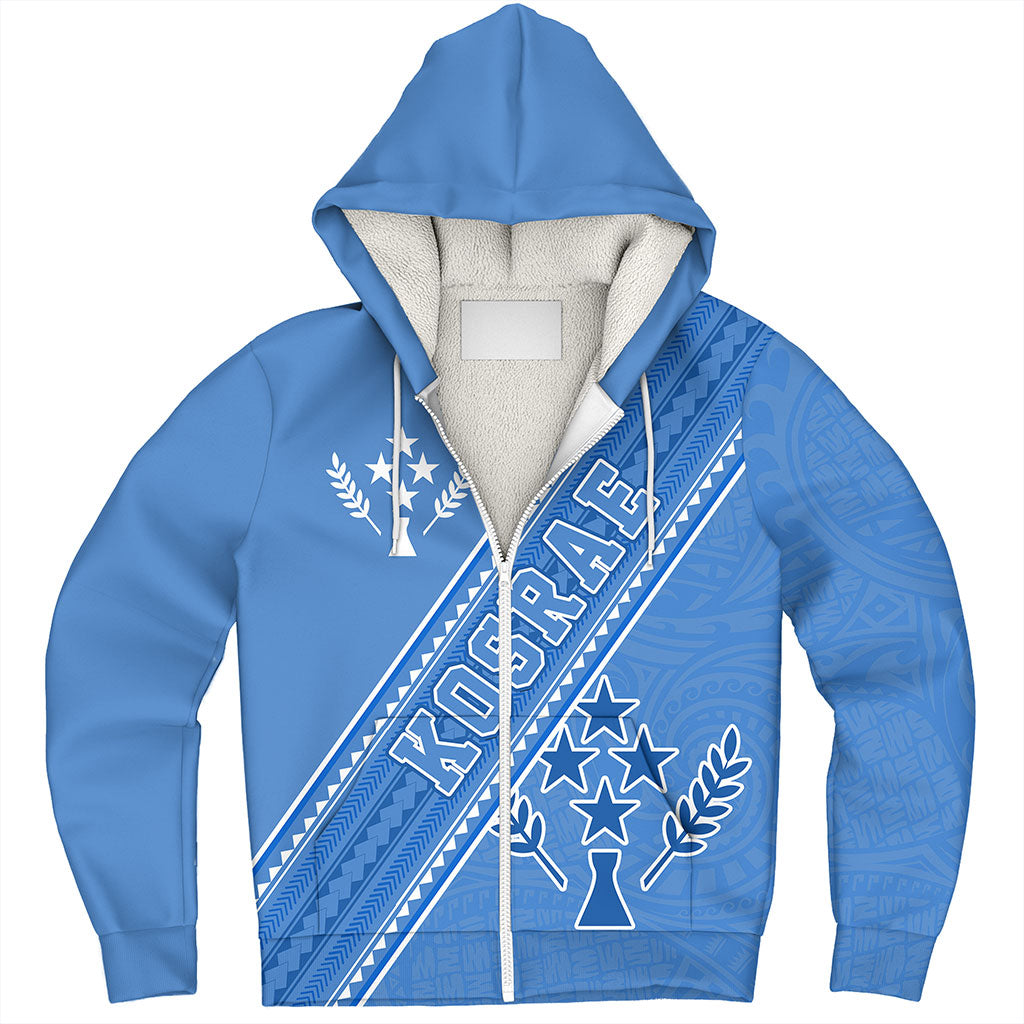 Kosrae Sherpa Hoodie Flag And Coat Of Arms