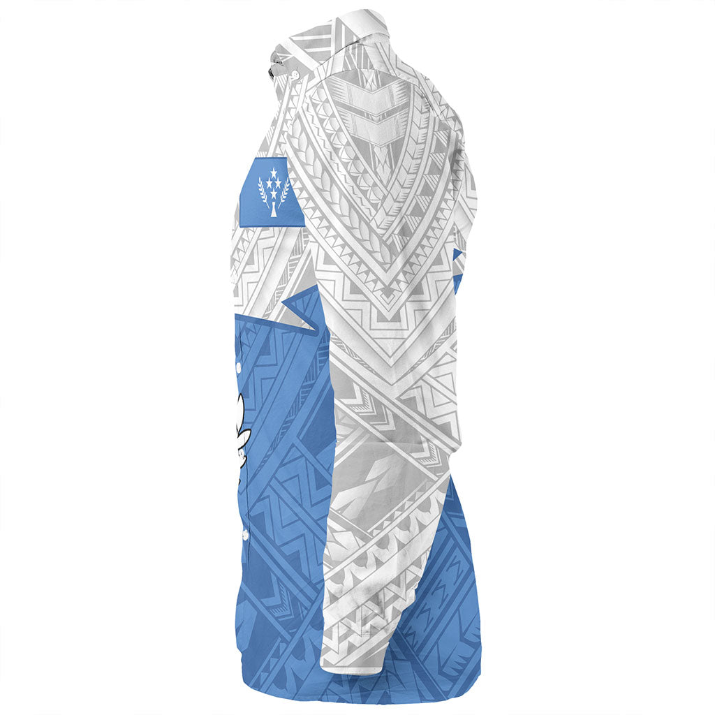 Kosrae Long Sleeve Shirt Polynesian Tattoo Flag And Coat Of Arms