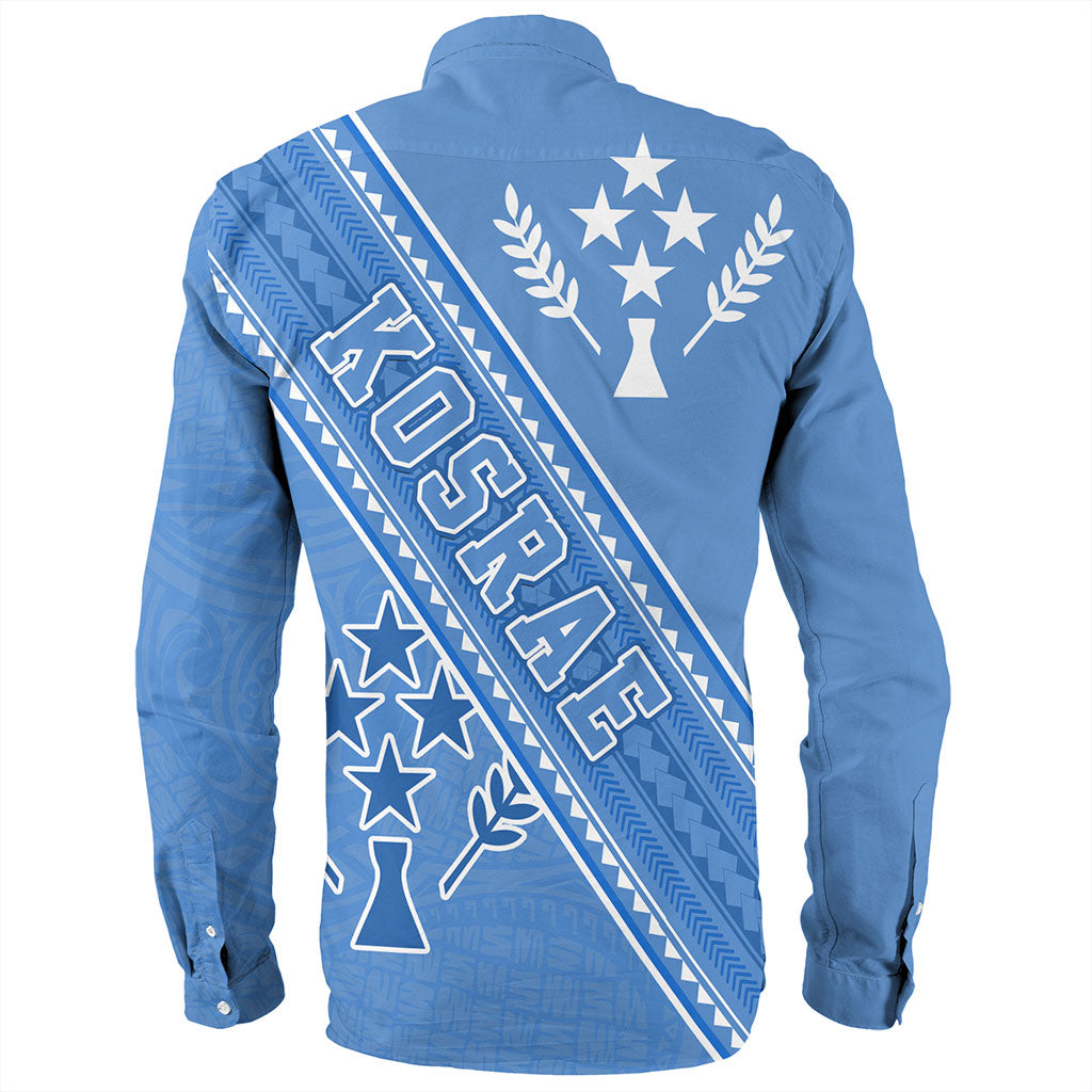 Kosrae Long Sleeve Shirt Flag And Coat Of Arms