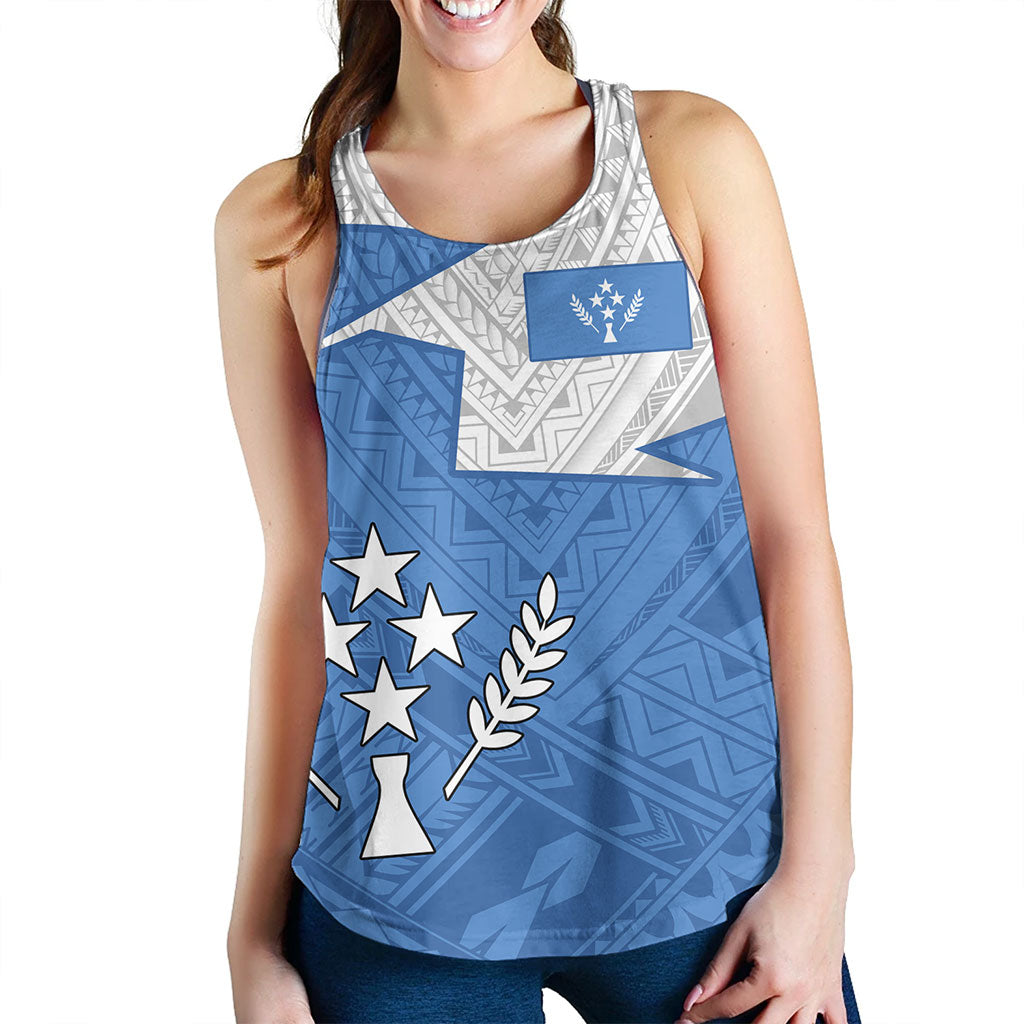 Kosrae Women Tank Polynesian Tattoo Flag And Coat Of Arms