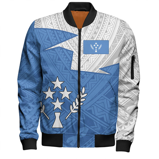 Kosrae Bomber Jacket Polynesian Tattoo Flag And Coat Of Arms