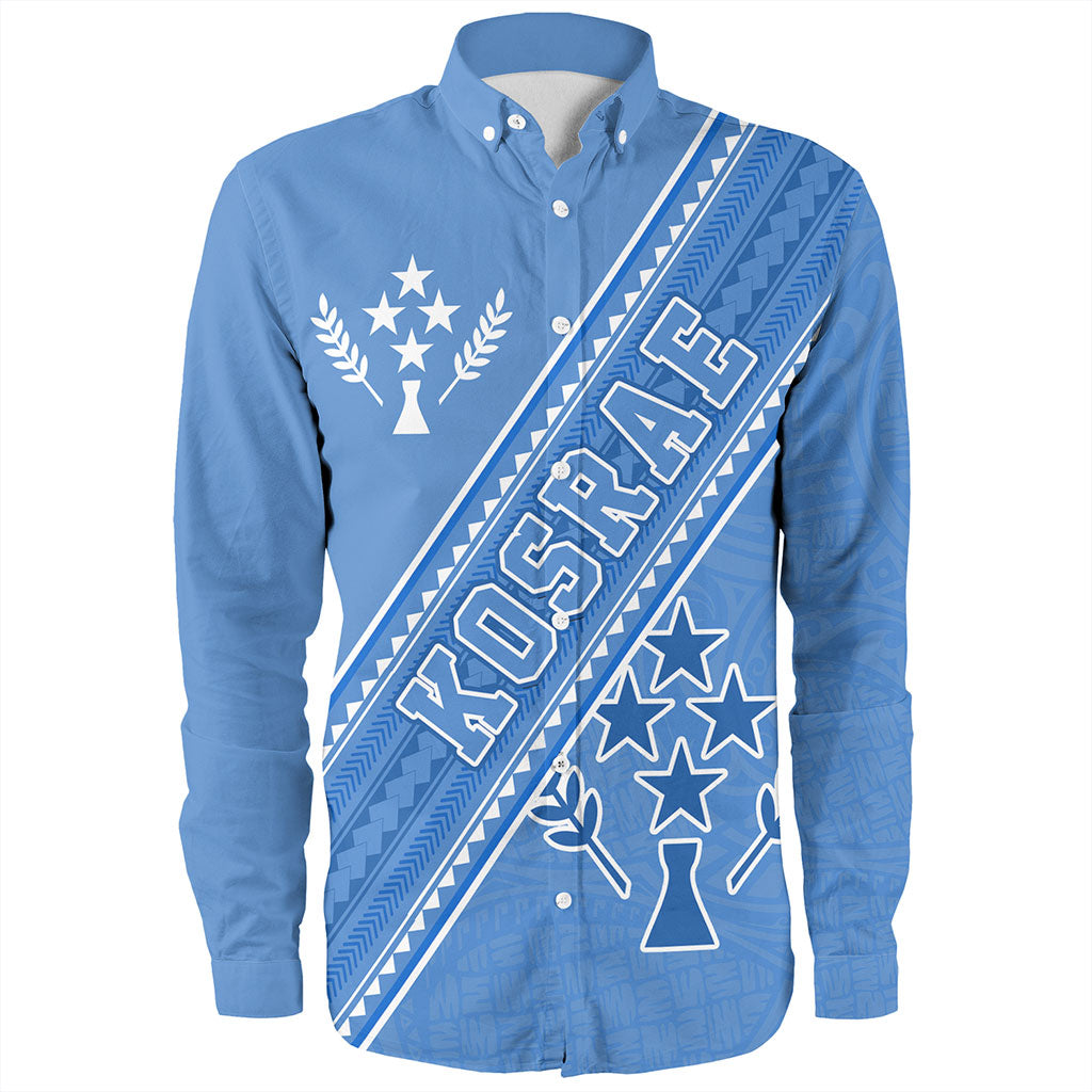 Kosrae Long Sleeve Shirt Flag And Coat Of Arms
