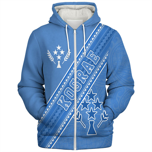 Kosrae Sherpa Hoodie Flag And Coat Of Arms