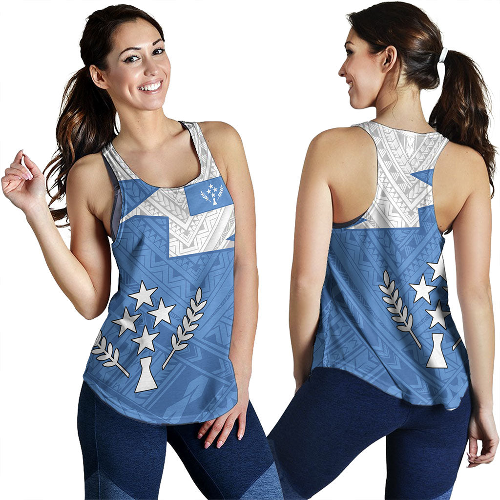 Kosrae Women Tank Polynesian Tattoo Flag And Coat Of Arms