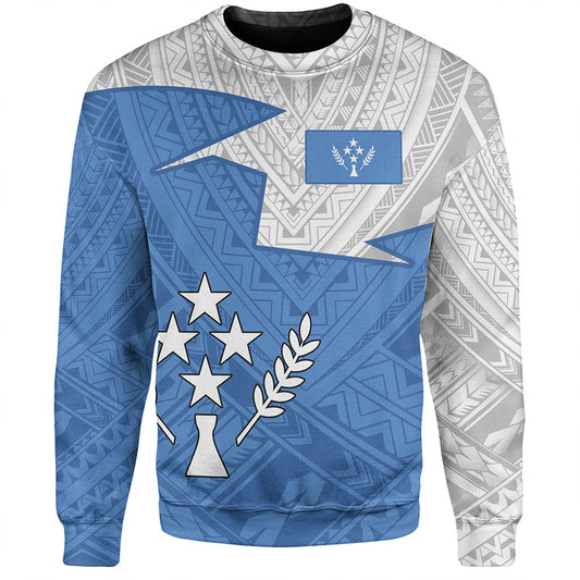 Kosrae Sweatshirt Polynesian Tattoo Flag And Coat Of Arms