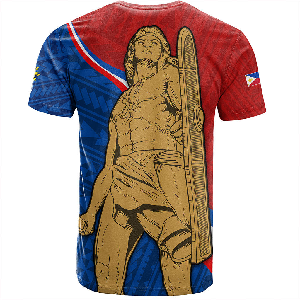 Philippines Filipinos T-Shirt Lapu-Lapu Hero With Polynesian Pattern