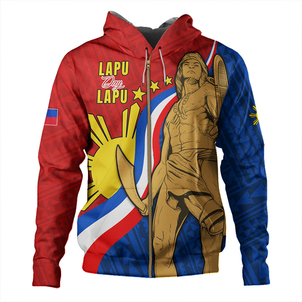 Philippines Filipinos Hoodie Lapu-Lapu Hero With Polynesian Pattern