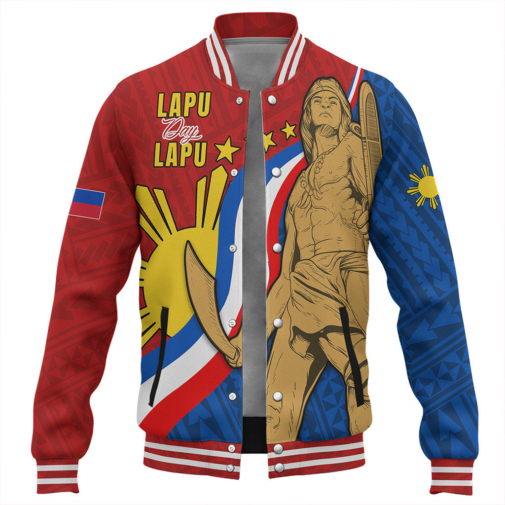 Philippines Filipinos Baseball Jacket Lapu-Lapu Hero With Polynesian Pattern