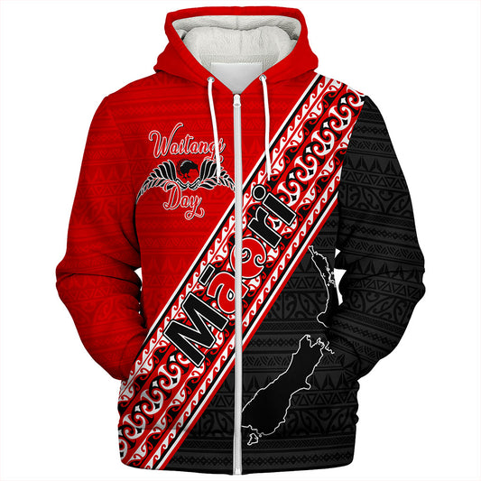 New Zealand Sherpa Hoodie Maori Aotearoa Tribal Waitangi Day