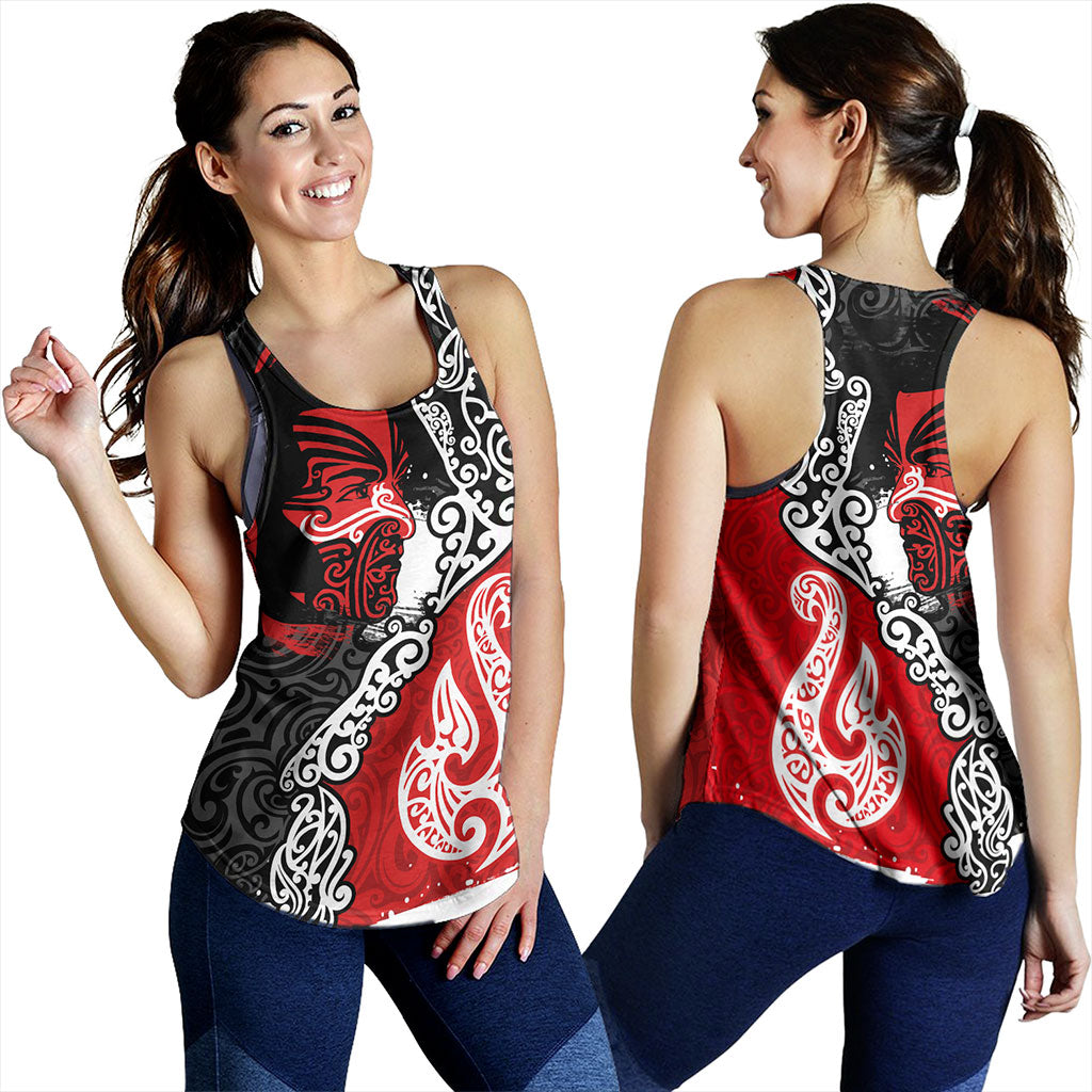 New Zealand Women Tank Maori People Of New Zealand Grunge Pattern