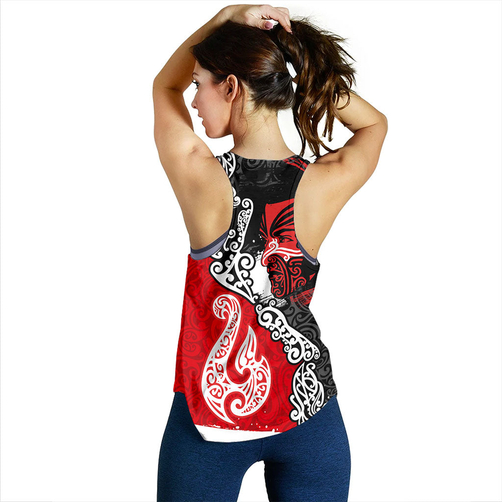 New Zealand Women Tank Maori People Of New Zealand Grunge Pattern