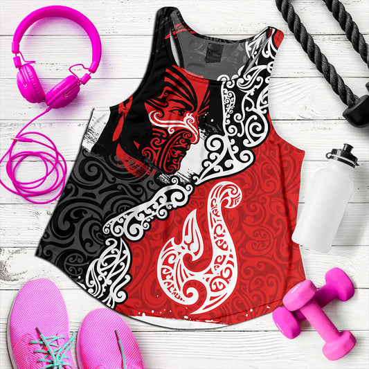 New Zealand Women Tank Maori People Of New Zealand Grunge Pattern