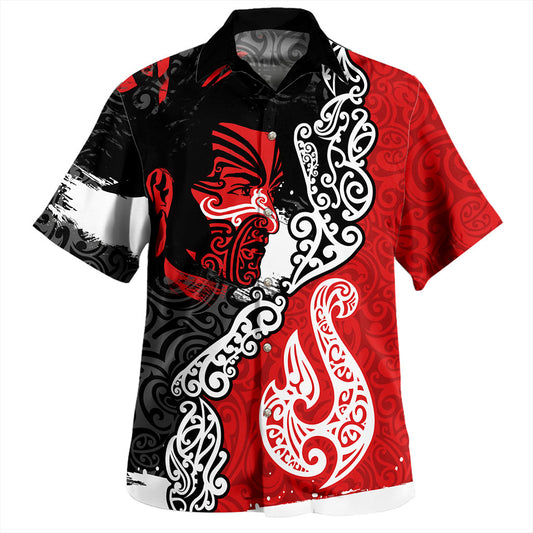New Zealand Hawaiian Shirt Maori People Of New Zealand Grunge Pattern
