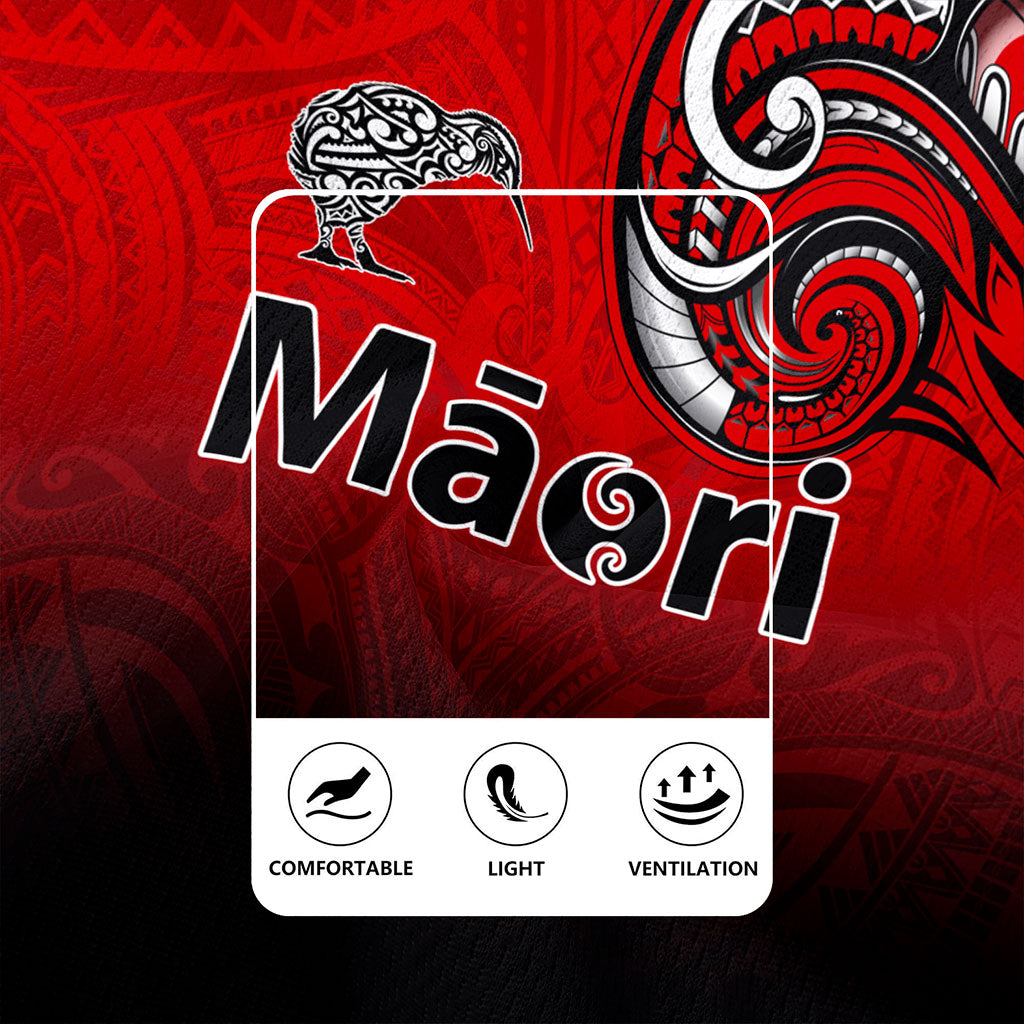 New Zealand Rugby Jersey Maori Kiwi Bird Tribal Style