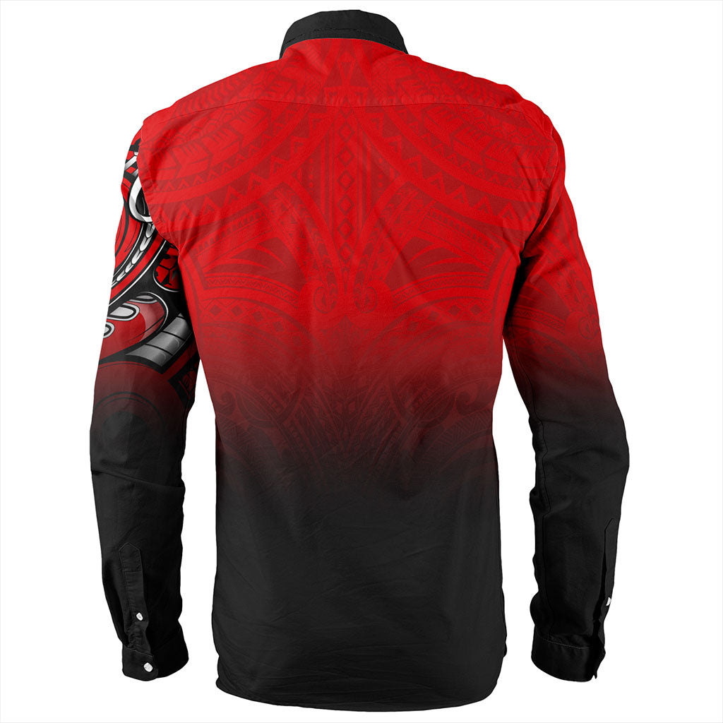 New Zealand Long Sleeve Shirt Maori Kiwi Bird Tribal Style