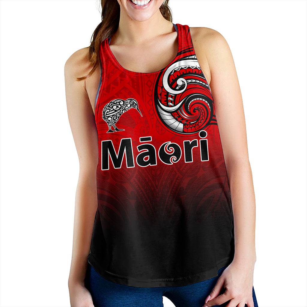 New Zealand Women Tank Maori Kiwi Bird Tribal Style