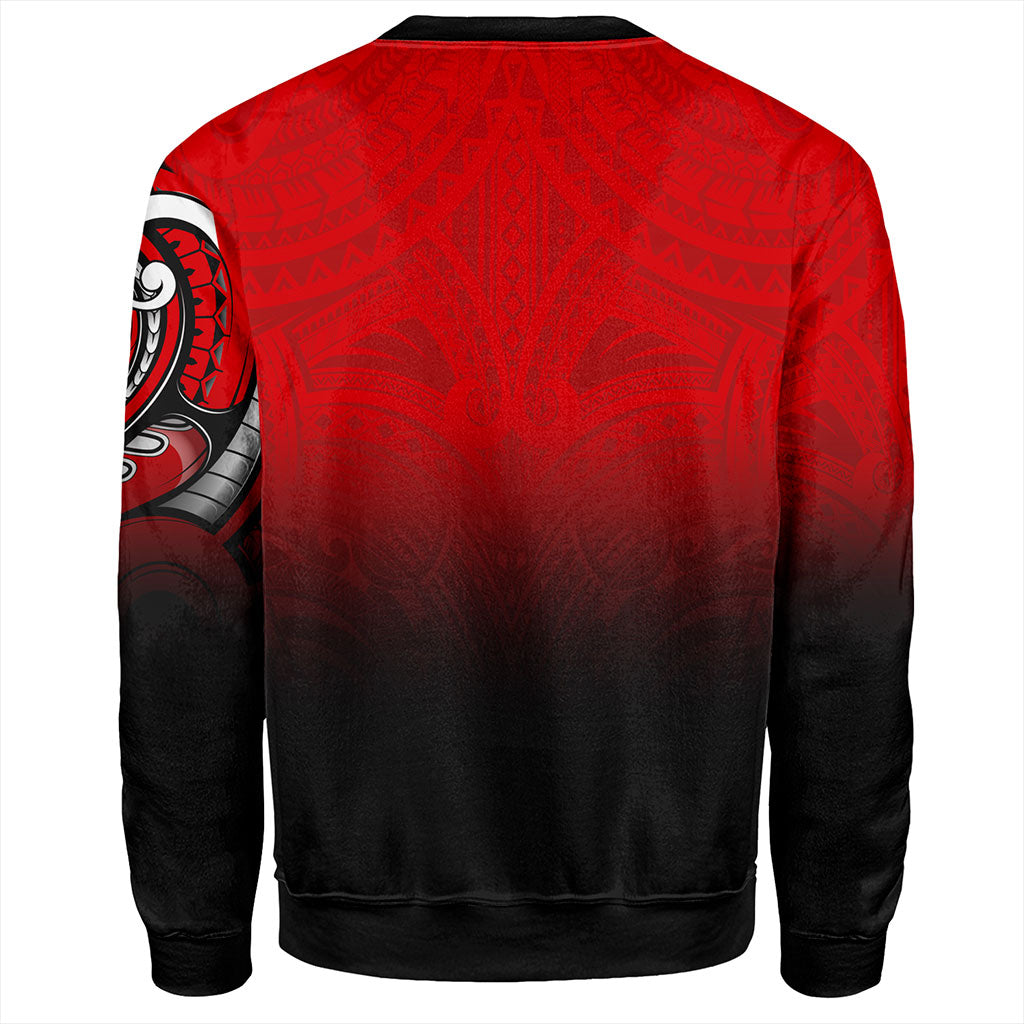 New Zealand Sweatshirt Maori Silver Fern Tribal Style