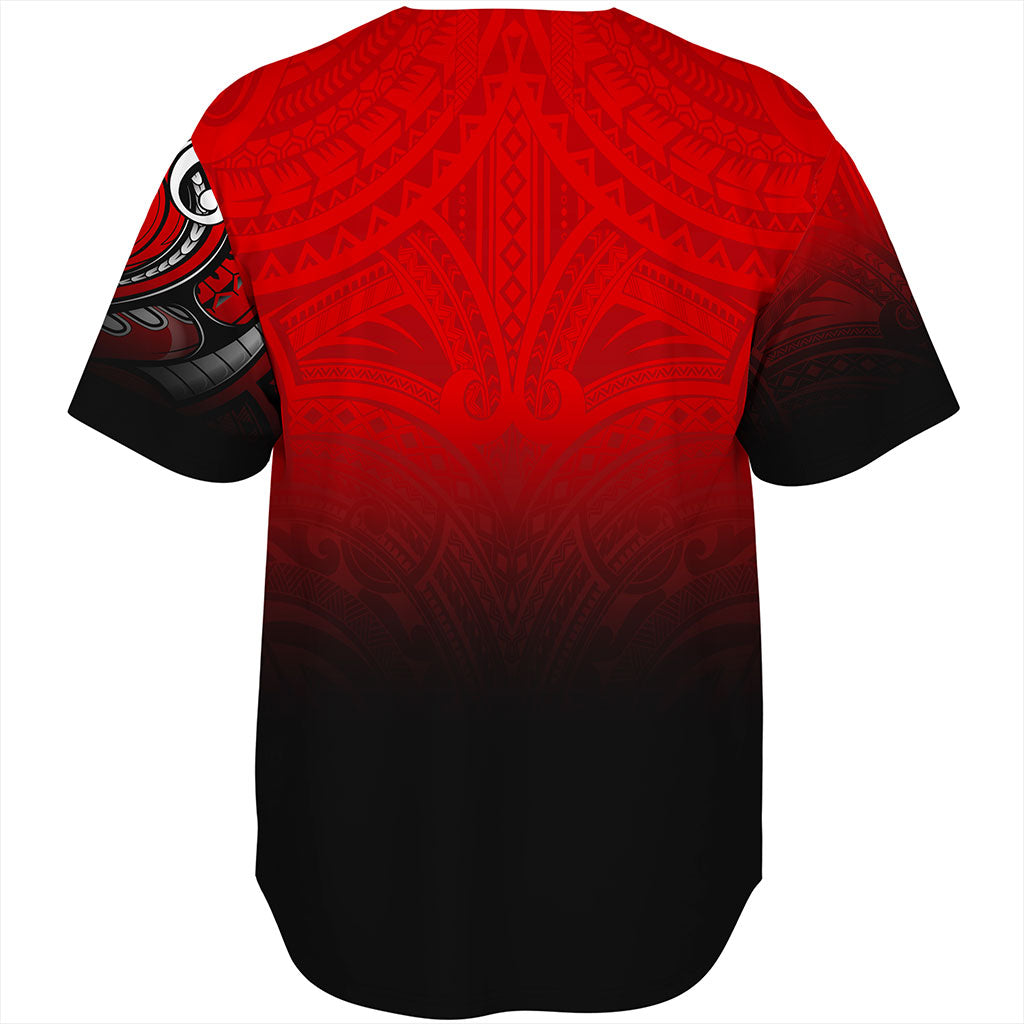 New Zealand Baseball Shirt Maori Silver Fern Tribal Style