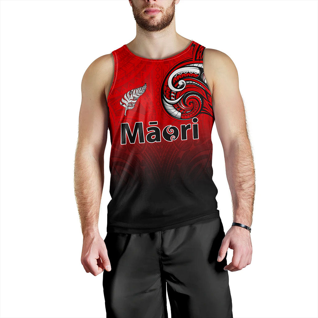 New Zealand Tank Top Maori Silver Fern Tribal Style