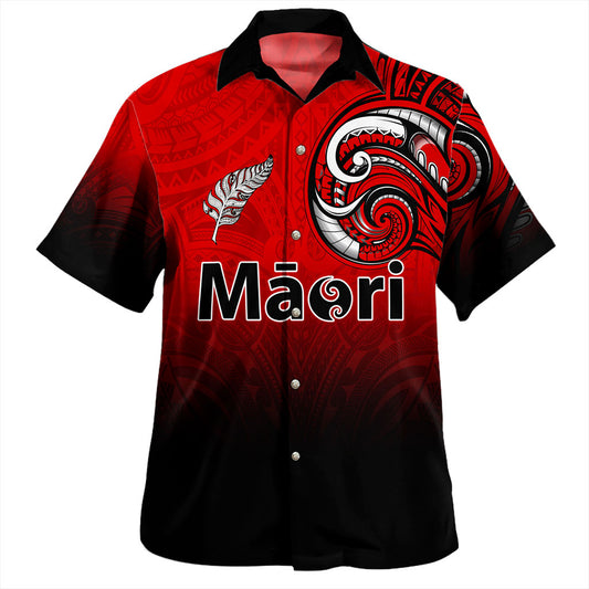 New Zealand Hawaiian Shirt Maori Silver Fern Tribal Style