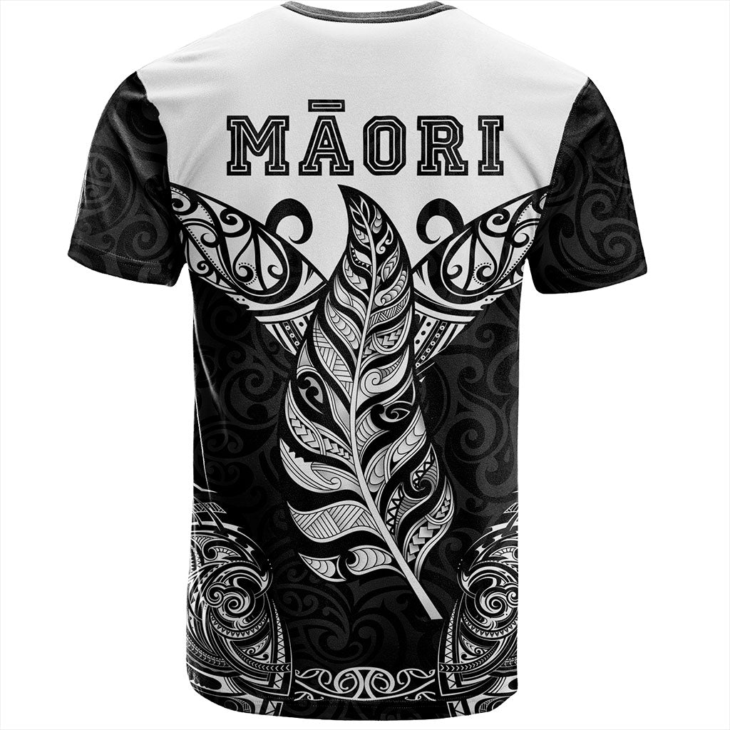 New Zealand T-Shirt Maori Silver Fern Tattoo Tribal