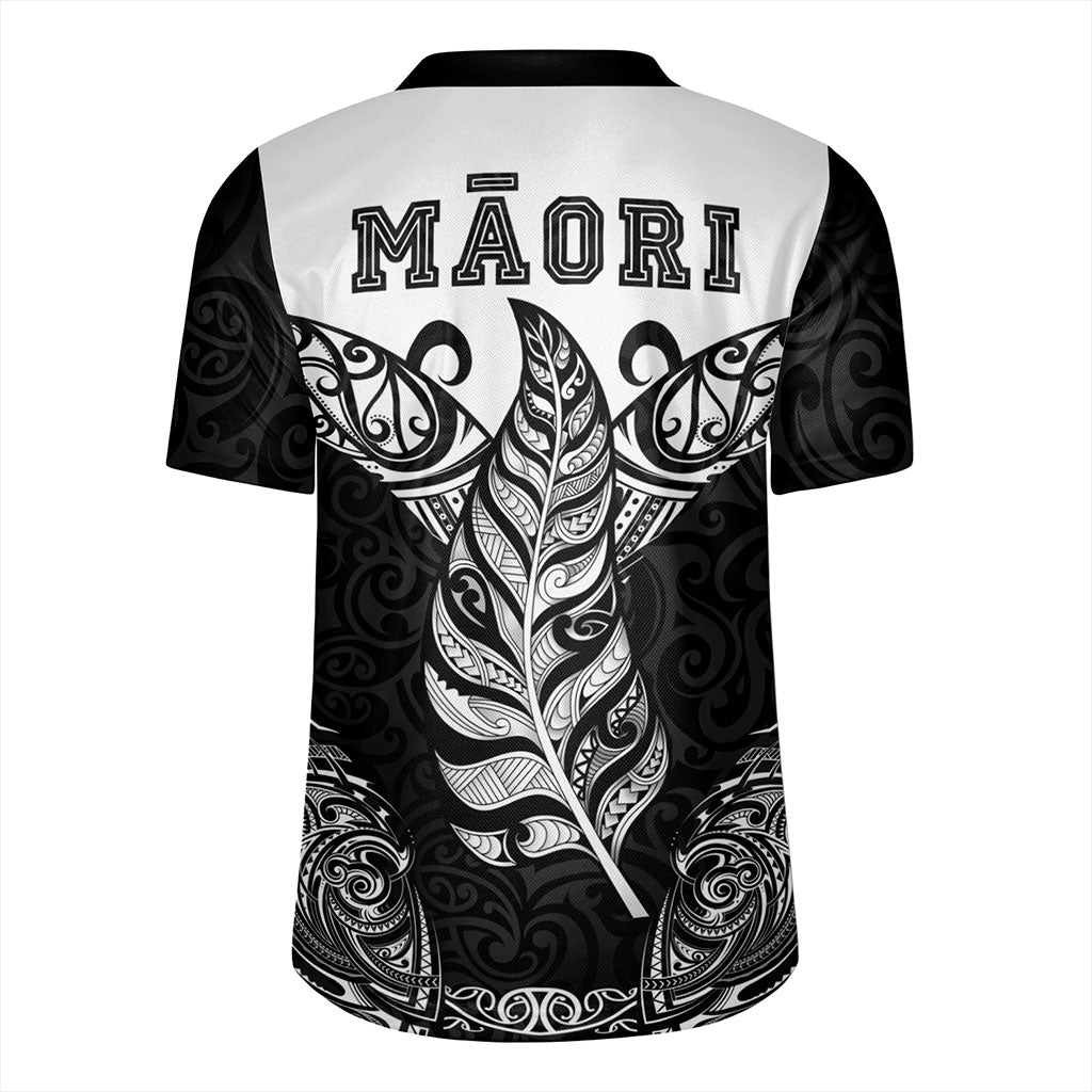 New Zealand Rugby Jersey Maori Silver Fern Tattoo Tribal