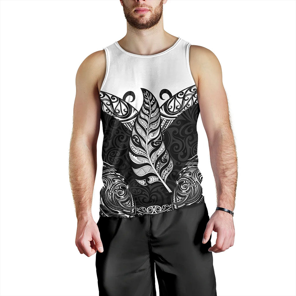 New Zealand Tank Top Maori Silver Fern Tattoo Tribal